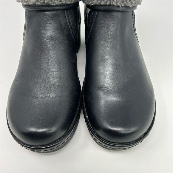 Clarks Women's Preslet Pierce Black Fur Clog Style Bootie Size 8 Casual Winter - Picture 6 of 12